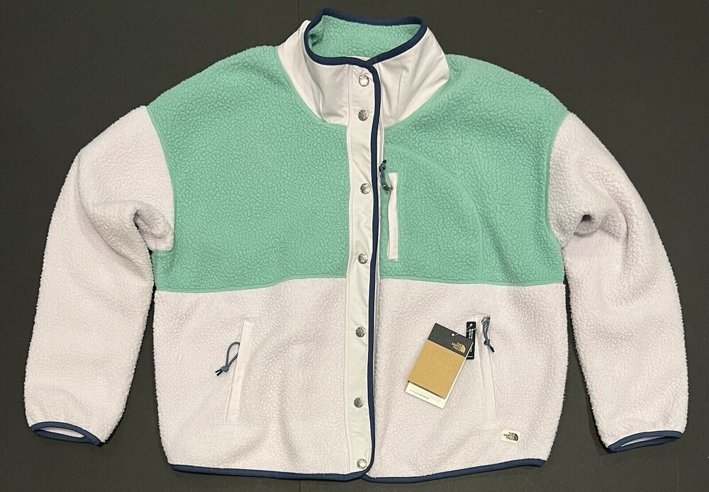 The North Face Cragmont Fleece Jacket Womens Plus Size 1X Lavender Wasabi Pastel